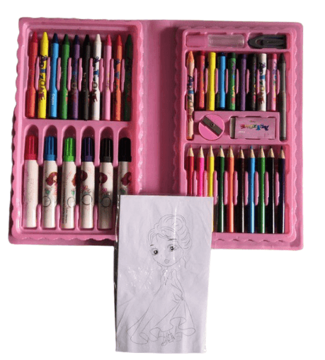 Kit Material Escolar Mix Estojo Infantil Para Pintura Maleta Com 48 Peças - Loja Ammix